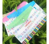 TEMU 12pcs Bolsas para Documentos de Piano con Temática Musical A4 - PVC Duradero, Perfectas para y Organización de Oficina