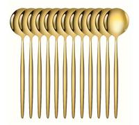 TEMU 12pcs Cucharas de Cena de Acero Inoxidable Dorado - Diseño Elegante y , Duraderas y para Lavavajillas, Perfectas para Fiestas, Vacaciones y Comidas , Cucharas para Cocinar