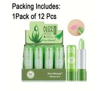 TEMU 12pcs Lápiz Labial de Color con Labial Hidratante de Color Desvanece Fácilmente con Aloe Vera