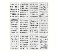 TEMU 12pcs Plantillas de para pintar 4 x 7 pulgadas Plantillas de para diario reutilizables Plantillas de de plástico para fuentes Plantillas para decoración de diario, cuaderno, scrapbooking