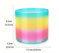 TEMU 12pcs Resortes Vibrantes - 2.95" Resortes de Bobina de PVC, Juguete para el de Juego, Rellenos de Piñatas, Cestas de Pascua y Regalos de Intercambio, Juguetes de