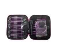 TEMU 13 /Juego de Agujas Circulares de Óxido de Aluminio , Juego de Agujas Circulares con Cordón Desmontable y Estuche Blanda de PU