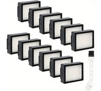 TEMU 13 Paquetes de Filtros HEPA de Repuesto para Aspiradoras iRobot Series E I J i7 i7+ plus i3 i3+ E5 E6 E7 i4 i4+ i5 i5+ i6 i6+ i8 i8+ - 12 Filtros de Eficiencia + 1 Cepillo de Limpieza