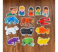 TEMU 14 piezas/set, Oso , oso , ¿? Pizarras de fieltro, materiales didácticos, accesorios interactivos para el aula, reconocimiento para niños, para , de