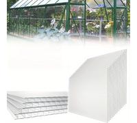 TEMU 14 x Planchas de policarbonato de pared, 4 mm, 10,25 m², Plancha de pared, Planchas multipared resistentes a los rayos UV para invernaderos
