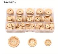 TEMU 140 piezas/1 , juego de botones de tejido, para uso , para coser ropa, botones de amor, para decorar ropa, zapatos, sombreros, regalos, decoraciones de fiestas, juego de botones de artesanía.