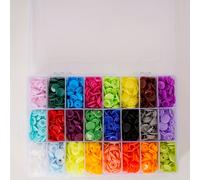 TEMU 1440 Cierres Plásticos, 360 Juegos de 24 Colores para Coser, Kit de Cierres para Coser, Ropa, Manualidades (Colores Aleatorios)