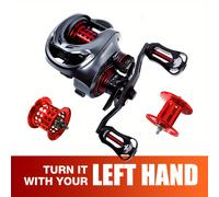 TEMU 146g Ultra Fibra de Carbono , Carrete de Pesca Baitcasting, Rodamientos Cerámicos Híbridos para Pesca en