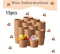 TEMU 15/45/60 piezas de 3 oz, contenedores de comida de papel, tazas de helado, desechables, para , fiestas, , Día de la , temporada de , temporada de graduación, Día de , suministros para fiestas.
