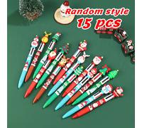 TEMU 15 Nuevos Bolígrafos, , Navidad: Santa Claus Árbol de Nadal Reno Muñecco Decoración Coloridos Regalo para Jóvenes Halloween Divertido