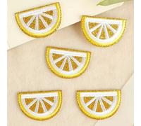 TEMU 15 Parches de Limón Bordados, Parches Termoadhesivos para Coser Ropa y Sombreros - Diseño y , Adornos para Sombreros, Parches Decorativos, Parches de Transferencia de