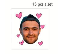 TEMU 15 Piezas de Tatuajes Temporales Personalizados con Fotos y - Tatuajes de Broma con Imágenes y Corazones para Fiestas, , - Fácil Aplicación para Suministros de Divertidas DIY