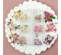 TEMU 150 hojas de relleno de resina epoxi floral, flores de de madera - Rosas, Irises, , adecuadas para hacer joyería, manualidades DIY, materiales de decoración para regalos de San Valentín