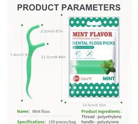 TEMU 150 palillos de sabor a para cuidado bucal y hilo dental, limpieza profesional de dientes, hilo dental desechable