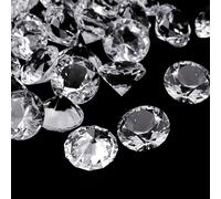TEMU 150 piezas de 0,8" (20 mm) de diamantes de acrílicos transparentes para mesas de boda, decoración de fiestas de Navidad, adornos de ducha y relleno de jarrones
