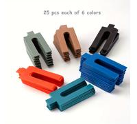 TEMU 150 piezas de de plástico para baldosas | Escuadras de U y para nivelación, bloques de vitrificado en 6 tamaños: 1.0mm, 2.0mm, 3.0mm, 4.0mm, 5.0mm, 6.0mm (Color aleatorio)