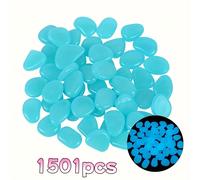 TEMU 1501 Piezas de Piedras Luminosas de Plástico que en - Guijarros Autoluminiscentes para Jardines, , Paisajismo y Decoración Exterior (Decoración Luminosa)