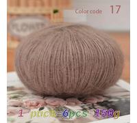 TEMU 150g Paquete de 6 Hilo de para Tejido a Kit de Manualidades DIY - Suéter, Chal, Tejido de Encaje, Bufanda - Hilo Fino, de Hilo de de Pelo Largo