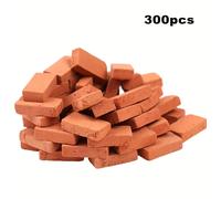 TEMU 150pcs/300pcs Mini para Paisajismo Pequeños Miniatura Muros de Bloques en Miniatura para Manualidades Bloques Falsos Realistas para Accesorios de Jardín y Casa de Muñecas, 1/35 ()