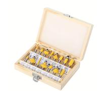 TEMU 15pcs, Fresas de corte con vástago de 6. para recortar y - de corte de madera de de tungsteno, cuchillas de recorte de de carpintería