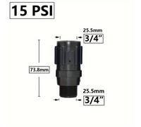 TEMU 15PSI 20PSI 25PSI 30PS 45PSI 3/4 pulgadas Hembra Agua Presión Preestablecida Reguladores Reduce la Presión de Agua Entrante para Riego de Jardín Tuberías de Granja Accesorios Válvula reguladora