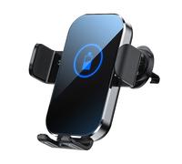 TEMU 15W Cargador sin varillas para Coche, Soporte Táctil, Diseño Sin Cámara, Uso Horizontal/Vertical, Ajuste Multiángulo, Compatible con Apple, Xiaomi y Más