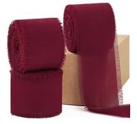 TEMU 16.4 Yardas de Cinta de Gasa con Rojos Hechos a | 1.57 Pulgadas de Ancho, 3 Rollos en Total para , de Novia, Manualidades, Decoración del Hogar, Navidad