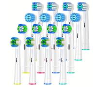 TEMU 16 Cabezales de repuesto para cepillos de dientes eléctricos, diseñados para compatibilizar con las series Vitality Pro, Smart, y Teen Kids (en ).