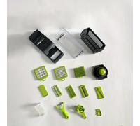 TEMU 16 en 1 Cortador Profesional de Verduras con Rebanador Ajustable y Contenedor - Gadget Multifuncional de Cocina para Ensaladas, Patatas, Zanahorias, Ajo, Cebolla