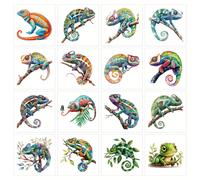 TEMU 16 hojas de tatuajes temporales de , decoraciones para fiestas de animales, pegatinas de tatuajes falsos impermeables y duraderas, corporal, tamaño: 6x6cm