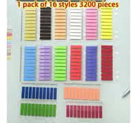 TEMU 16 Juegos, 200 Hojas Uno, Total de 3200 Notas Adhesivas PET. Blocs de Memoria Semitransparentes son Suministros de Oficina Ideales y Etiquetas Indicadoras. 16 Estilos en Paquete