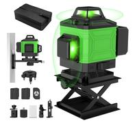 TEMU 16 Líneas Nivelador de láser 4D verde, línea auto nivelante 360° horizontal y vertical, ¡super potente!