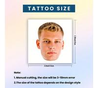 TEMU 16 pegatinas de tatuajes temporales personalizables - Diseños vibrantes de mariposas y retratos, perfectas para fiestas, y más - Fácil aplicación , no requiere energía
