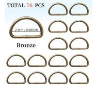 TEMU 16 Piezas de Hebillas D Metálicas, Cierres Ajustables Multifuncionales para Bolsos, Correas, Collares de Mascotas y Equipaje