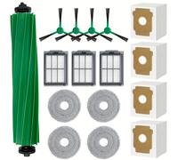 TEMU 16 Piezas de Kits de Repuesto para iRobot Plus 505 Combo y 405 Combo Aspiradora, Accesorios con 1 Cepillo Principal, 3 Filtros HEPA, 4 Cepillos , 4 Bolsas de Polvo, 4 Paños de Limpieza