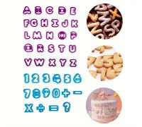 TEMU 16pcs/26pcs/1set Juego Completo de Uso Doméstico Cortador de Galletas Digital PP en Inglés Herramientas de Fondant para Hornear en Tres