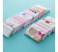 TEMU 16pcs Baberos de Algodón para Niños con Forma de Huevos Pequeños - Colores Pastel Surtidos, Toallas Absorbentes para Manos y Cara, Suaves en Color Beige , Ideales para y Desastres
