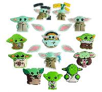TEMU 17 Piezas de Adornos para Zapatos Serie Star Wars Maestro Yoda, Decoraciones PVC para Bolsas de Playa y Calzado, Accesorios para Regalos de Navidad San Valentín Halloween Fiestas