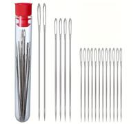 TEMU 18 Agujas de coser de ojo grande, diseñadas para uso doméstico, ideales para mayores que mantas, incluyendo agujas de bordar de ojo grande fino y agujas de punto de cruz.