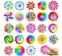TEMU 18 Piezas de Fidget Spinners Acrílicos Surtidos, Mini Spinners para Dedos, Sin Pilas, Plástico Duradero, Ideales para de , Rellenos de Bolsas de Dulces, Juguetes Novedosos, Estilos Aleatorios