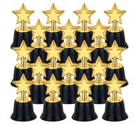 TEMU 18 Piezas de Mini Trofeos Dorados de Estrella - Ideales para Fiestas de Halloween, Bolsitas de Regalos y Competiciones Deportivas