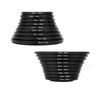 TEMU 18pcs/9pcs Anillo Adaptador de Filtro de Lente de Cámara 37-82 82-37mm Grande a Pequeño, Anillo Adaptador y , Anillo de Conversión de Lente de Reducción de Luz Polarizada UV y Luz de