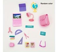 TEMU 19 Artículos Pequeños para Estudio Mochila, Cuaderno, Bolígrafo y Accesorios de Muñecas Adorables en Miniatura para Casitas de Muñecas - Juguetes DIY