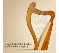 TEMU 19 Cuerdas 15 Cuerdas Arpa Lira Sólida de Calidad Instrumento Musical Portátil Instrumento de Cuerdas con Llave de Afinación Eid Mubarak