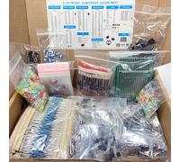 TEMU 1900 piezas Kit de Componentes Electrónicos Grandes con Capacitores, Resistencias, Transistores, Diodos, Placas PCB, ICs de Amplificadores - Completa Adecuada para Electrónica, DIY, y Hobbistas