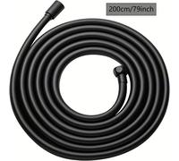 TEMU 1pc/1.5m/2m//5m/10m/Manguera de ducha negra, manguera extendida para el hogar, manguera antienredadera, suministros para el baño, riego de jardinería, suministros para exteriores