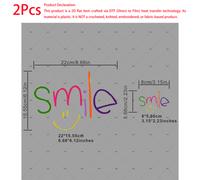TEMU 1pc/2pcs/3pcs 2D Smile Regalo Parche de Ropa Película de Transferencia DTF Lavable Impresión de Transferencia de para Ropa de Mujer/Hombre, Camisetas, Mochilas