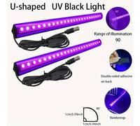 TEMU 1pc/2pcs/3pcs/4pcs lámpara LED negra adhesiva de USB de 11.9 pulgadas, lámpara fluorescente para dormitorio, póster de pintura en , fiesta de Mardi Gras