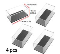 TEMU 1pc/2pcs/4pcs Vitrina de Acrílico Transparente | para de Almacenamiento de Modelos de Coches a 1/64 1/43 1/36 1/32