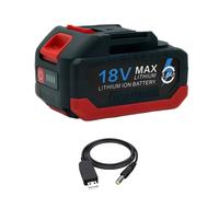 TEMU 1pc/2pcs Batería de Litio de 3.0Ah 18V, Compatible con Herramientas Makita de 18V, un Indicador LED para Mostrar de Batería, en un Diseño Negro.